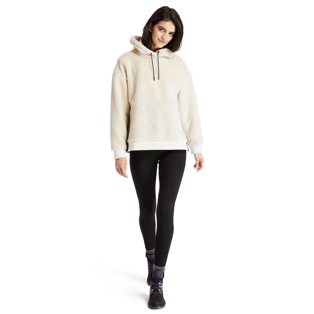 Sudadera Timberland Mujer Recycled-Fleece Blancas - Chile BRZ-795632